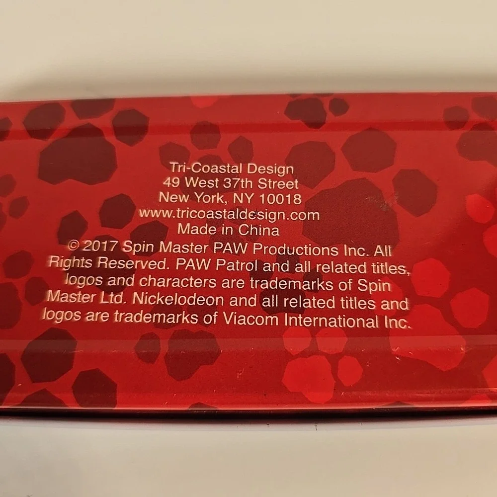 Paw Patrol Tin‎ Pencil Case Box With Colored Markers And Stamp Opened/Unused